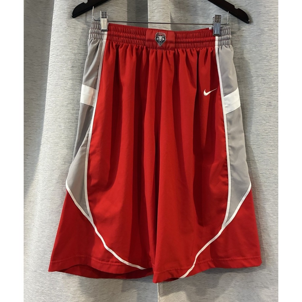 Nike New Mexico Lobos UNM Authentic Team Issued Red Basketball Shorts Large